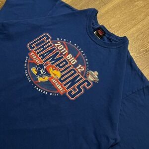 Navy blue 2011 Big 12 Champions University of Kansas T-shirt